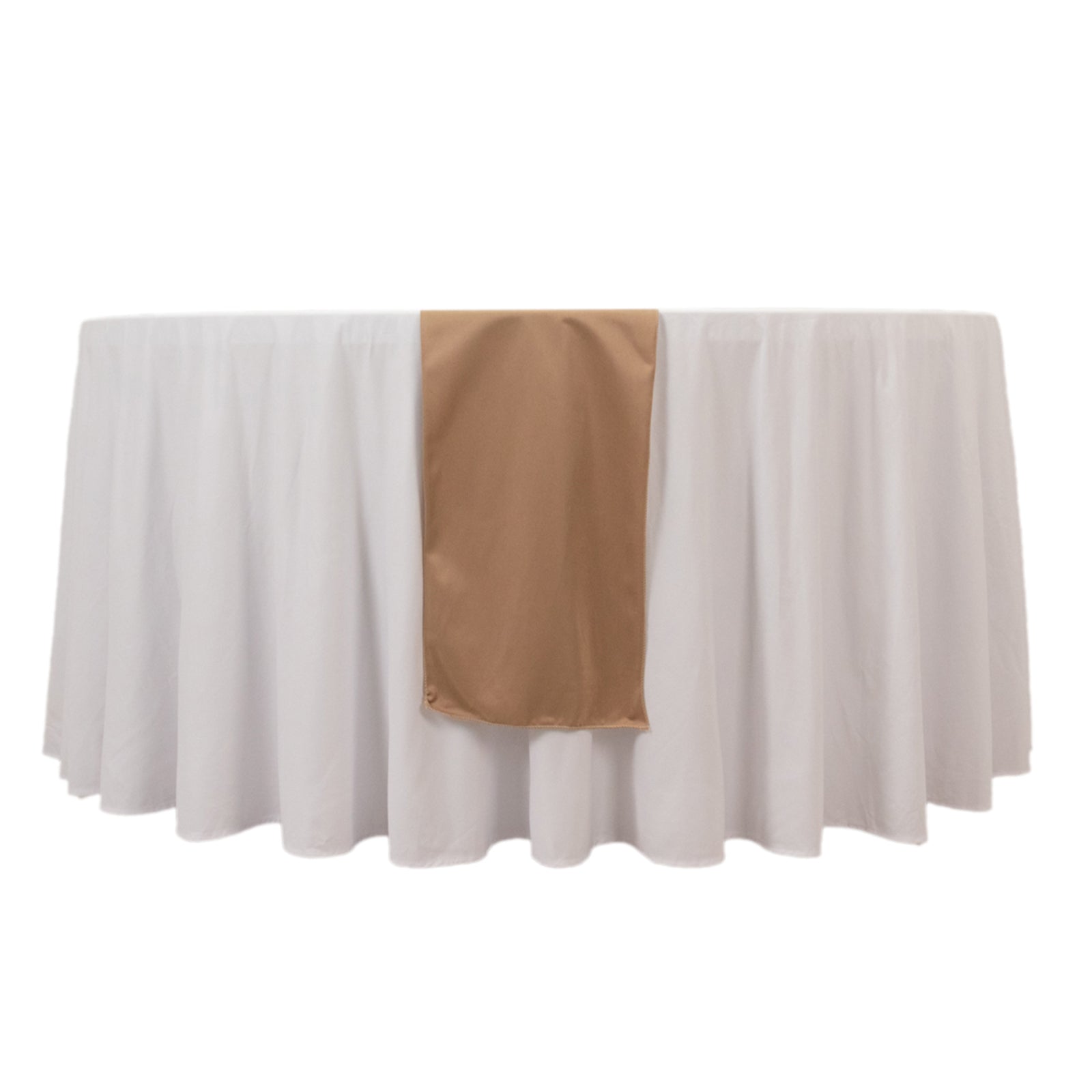 Scuba Polyester 12"x108" Table Runner Nude - Wrinkle - Free Table Linen - Bell Racket Store