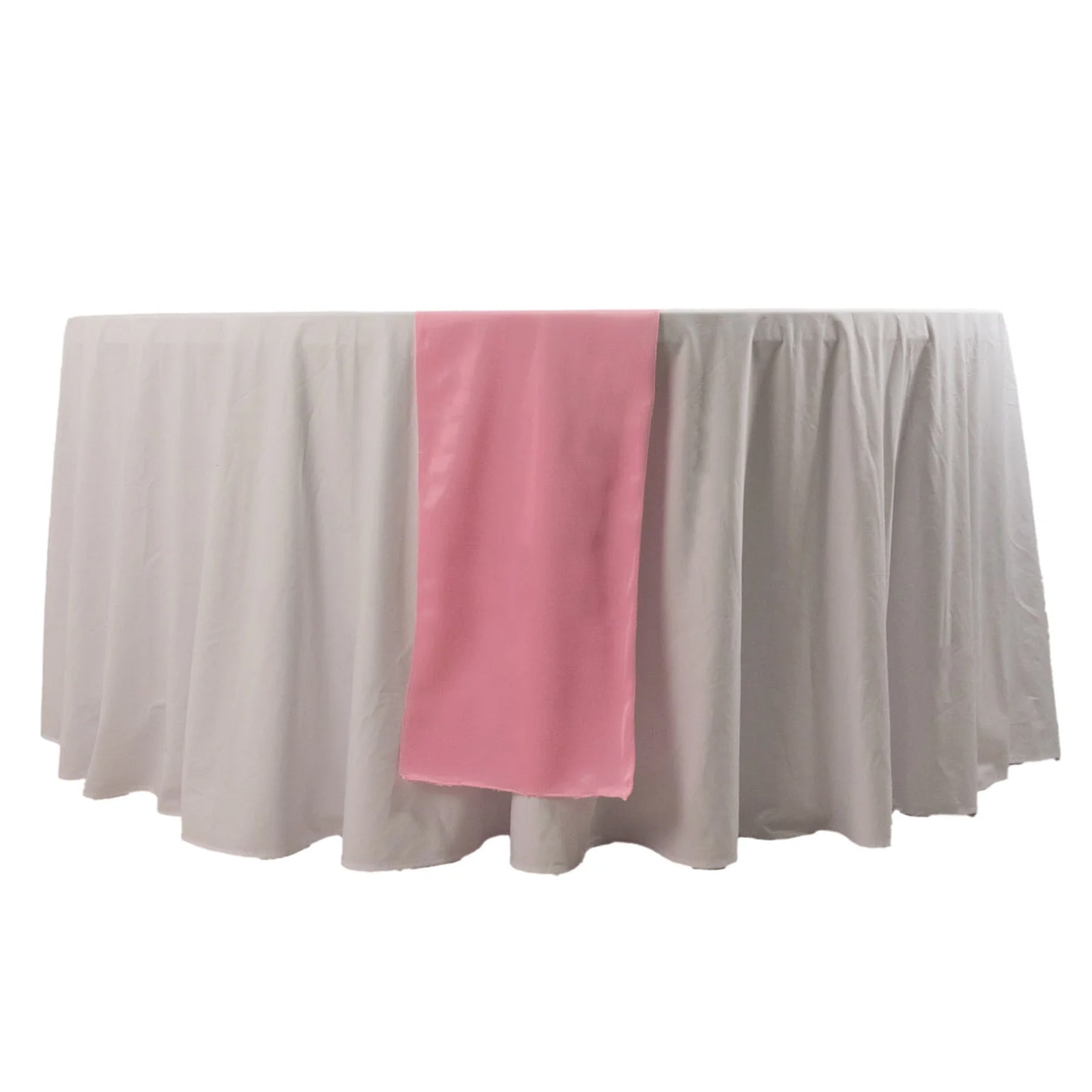 Scuba Polyester 12"x108" Table Runner Pink - Wrinkle - Free Table Linen - Bell Racket Store