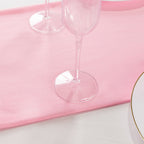 Scuba Polyester 12"x108" Table Runner Pink - Wrinkle - Free Table Linen - Bell Racket Store