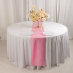 Scuba Polyester 12"x108" Table Runner Pink - Wrinkle - Free Table Linen - Bell Racket Store