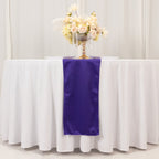 Scuba Polyester 12"x108" Table Runner Purple - Wrinkle - Free Table Linen - Bell Racket Store