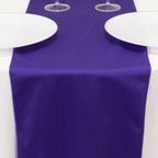 Scuba Polyester 12"x108" Table Runner Purple - Wrinkle - Free Table Linen - Bell Racket Store