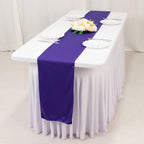 Scuba Polyester 12"x108" Table Runner Purple - Wrinkle - Free Table Linen - Bell Racket Store