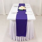 Scuba Polyester 12"x108" Table Runner Purple - Wrinkle - Free Table Linen - Bell Racket Store