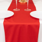 Scuba Polyester 12"x108" Table Runner Red - Wrinkle - Free Table Linen - Bell Racket Store