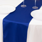 Scuba Polyester 12"x108" Table Runner Royal Blue - Wrinkle - Free Table Linen - Bell Racket Store
