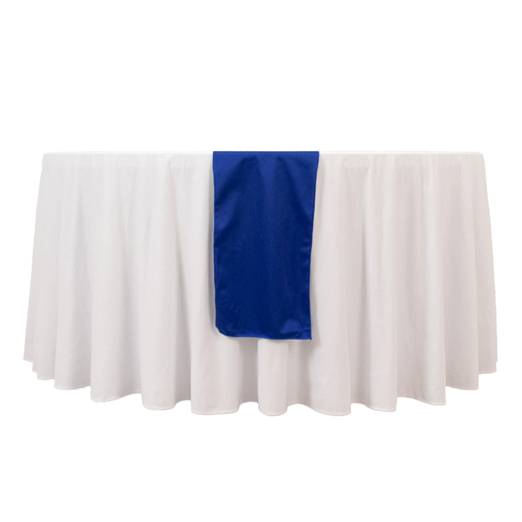 Scuba Polyester 12"x108" Table Runner Royal Blue - Wrinkle - Free Table Linen - Bell Racket Store