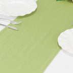Scuba Polyester 12"x108" Table Runner Sage Green - Wrinkle - Free Table Linen - Bell Racket Store