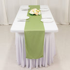Scuba Polyester 12"x108" Table Runner Sage Green - Wrinkle - Free Table Linen - Bell Racket Store