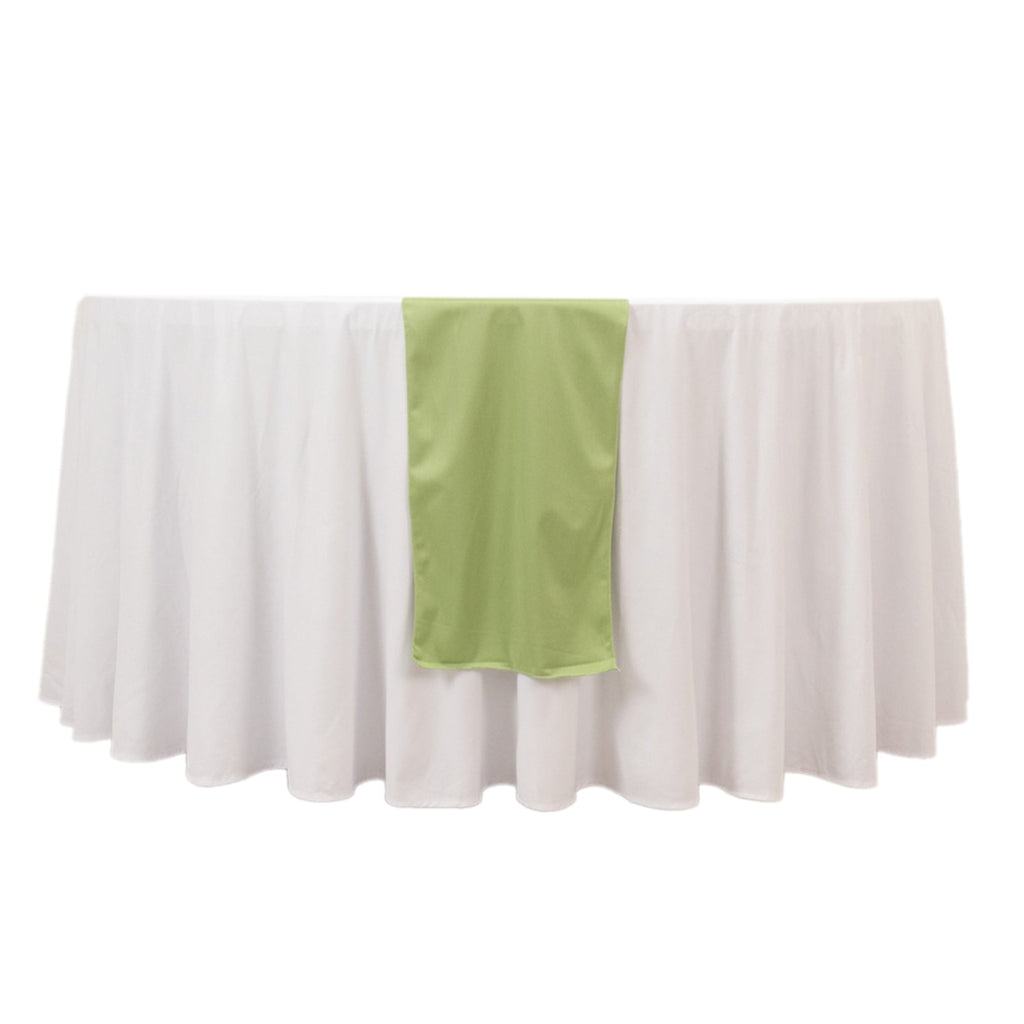 Scuba Polyester 12"x108" Table Runner Sage Green - Wrinkle - Free Table Linen - Bell Racket Store