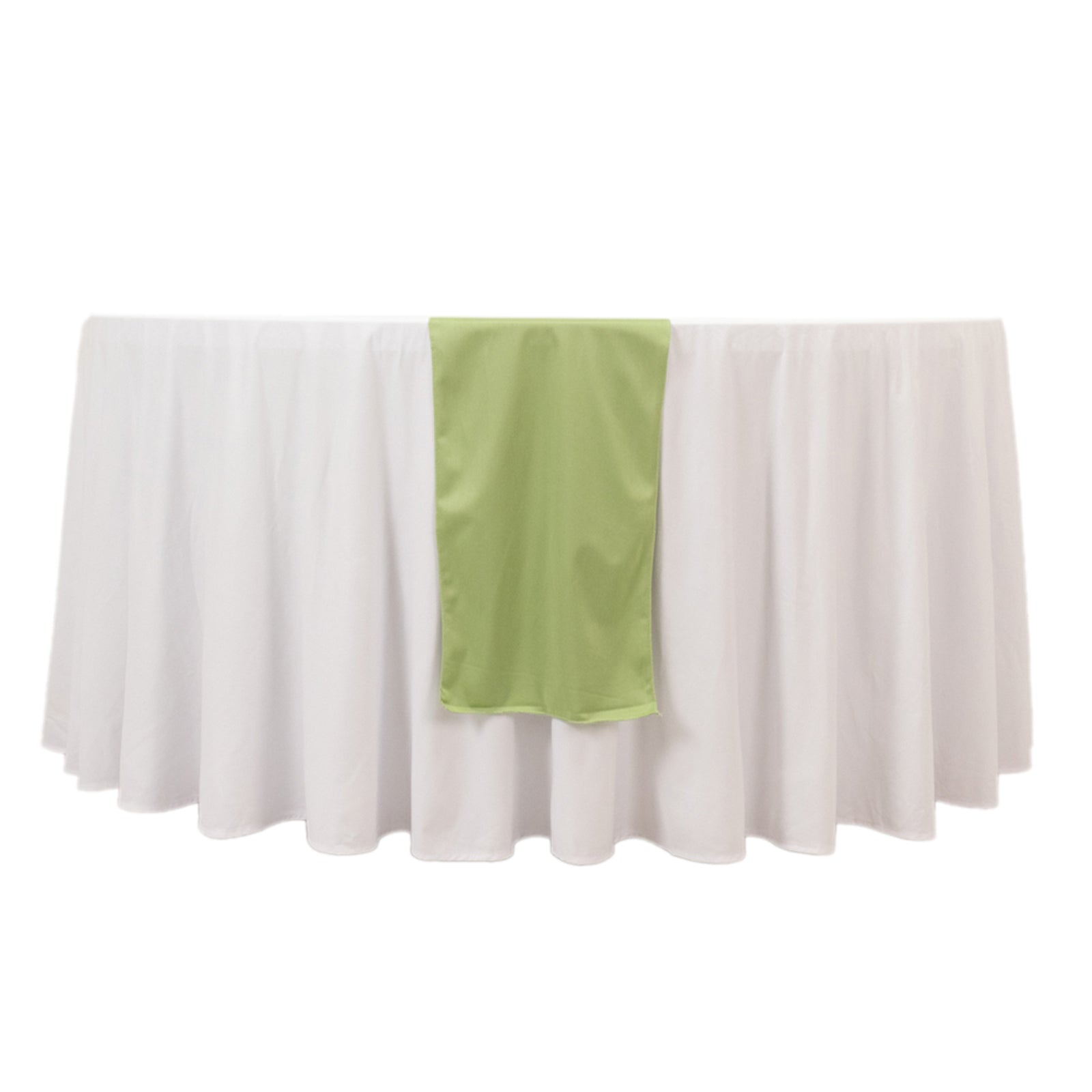 Scuba Polyester 12"x108" Table Runner Sage Green - Wrinkle - Free Table Linen - Bell Racket Store