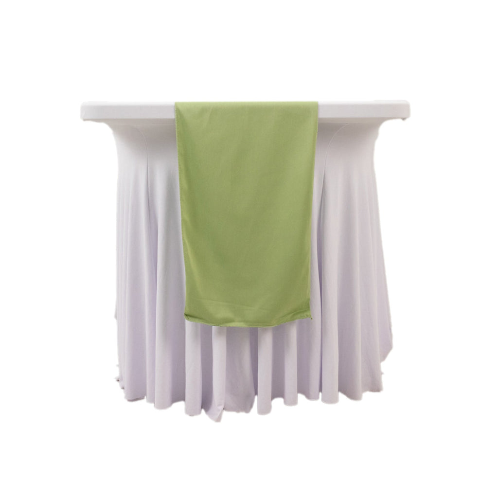 Scuba Polyester 12"x108" Table Runner Sage Green - Wrinkle - Free Table Linen - Bell Racket Store