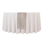 Scuba Polyester 12"x108" Table Runner Shimmer Silver - Wrinkle - Free Table Linen - Bell Racket Store