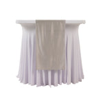 Scuba Polyester 12"x108" Table Runner Shimmer Silver - Wrinkle - Free Table Linen - Bell Racket Store