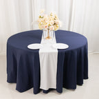 Scuba Polyester 12"x108" Table Runner White - Wrinkle - Free Table Linen for Events & Weddings - Bell Racket Store