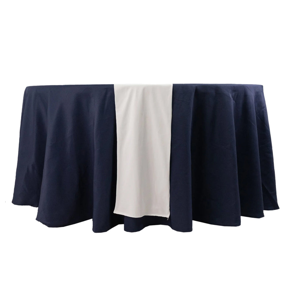 Scuba Polyester 12"x108" Table Runner White - Wrinkle - Free Table Linen for Events & Weddings - Bell Racket Store