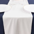 Scuba Polyester 12"x108" Table Runner White - Wrinkle - Free Table Linen for Events & Weddings - Bell Racket Store