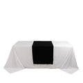 Scuba Polyester 24"x72" Wide Table Runner Black - Wrinkle - Free Table Linen - Bell Racket Store