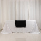 Scuba Polyester 24"x72" Wide Table Runner Black - Wrinkle - Free Table Linen - Bell Racket Store