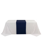 Scuba Polyester 24"x72" Wide Table Runner Navy Blue - Wrinkle - Free Table Linen - Bell Racket Store