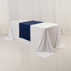 Scuba Polyester 24"x72" Wide Table Runner Navy Blue - Wrinkle - Free Table Linen - Bell Racket Store