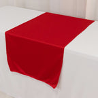 Scuba Polyester 24"x72" Wide Table Runner Red - Wrinkle - Free Table Linen - Bell Racket Store