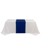 Scuba Polyester 24"x72" Wide Table Runner Royal Blue - Wrinkle - Free Table Linen - Bell Racket Store