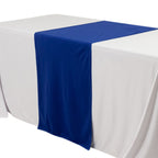Scuba Polyester 24"x72" Wide Table Runner Royal Blue - Wrinkle - Free Table Linen - Bell Racket Store