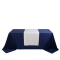 Scuba Polyester 24"x72" Wide Table Runner White - Wrinkle - Free Trade Show & Event Table Linen - Bell Racket Store