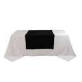 Scuba Polyester 36"x72" Wide Table Runner Black - Wrinkle - Free Trade Show Table Linen - Bell Racket Store