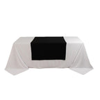 Scuba Polyester 36"x72" Wide Table Runner Black - Wrinkle - Free Trade Show Table Linen - Bell Racket Store