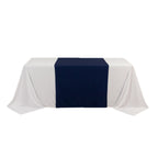 Scuba Polyester 36"x72" Wide Table Runner Navy Blue - Wrinkle - Free Trade Show Table Linen - Bell Racket Store