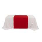 Scuba Polyester 36"x72" Wide Table Runner Red - Wrinkle - Free Trade Show Table Linen - Bell Racket Store