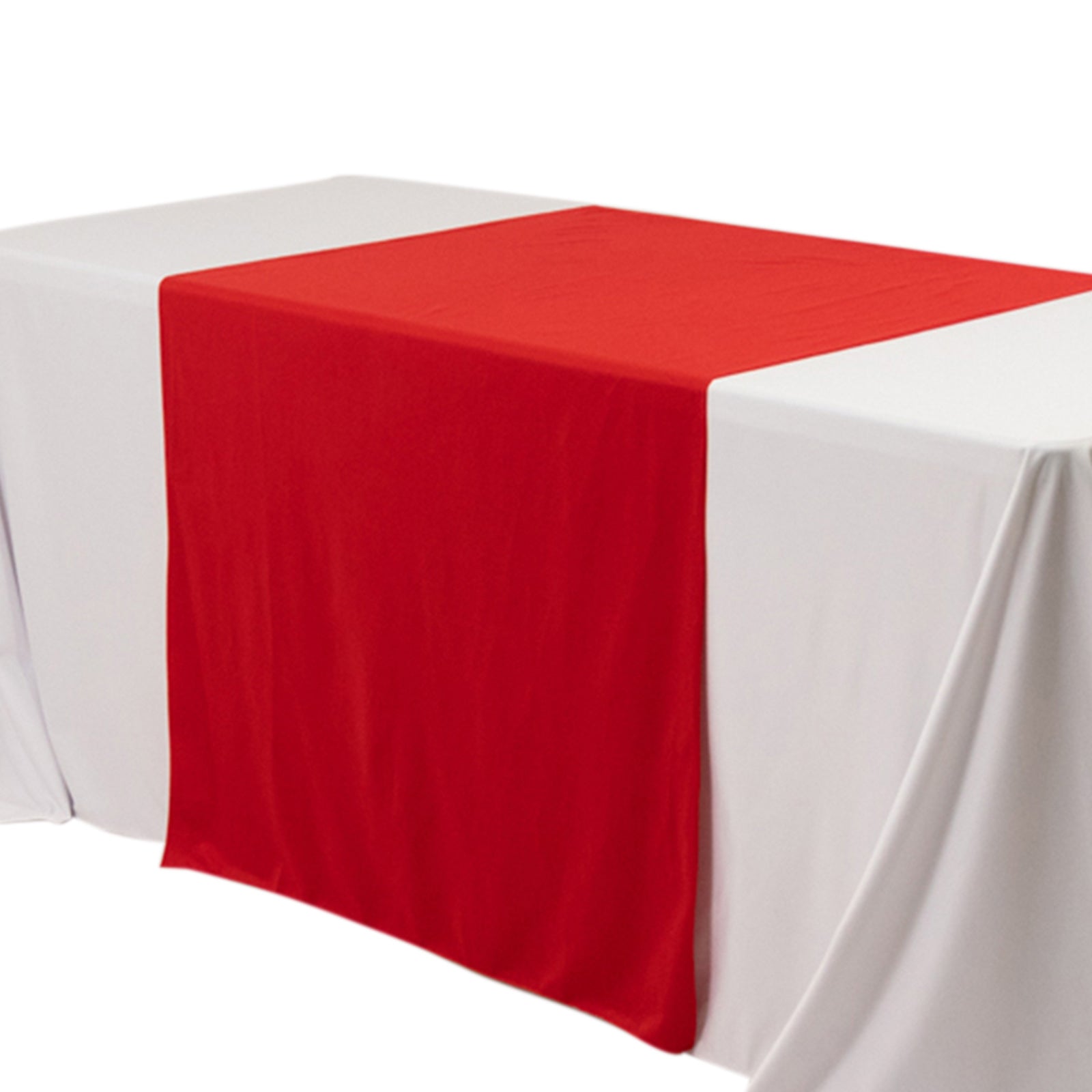 Scuba Polyester 36"x72" Wide Table Runner Red - Wrinkle - Free Trade Show Table Linen - Bell Racket Store