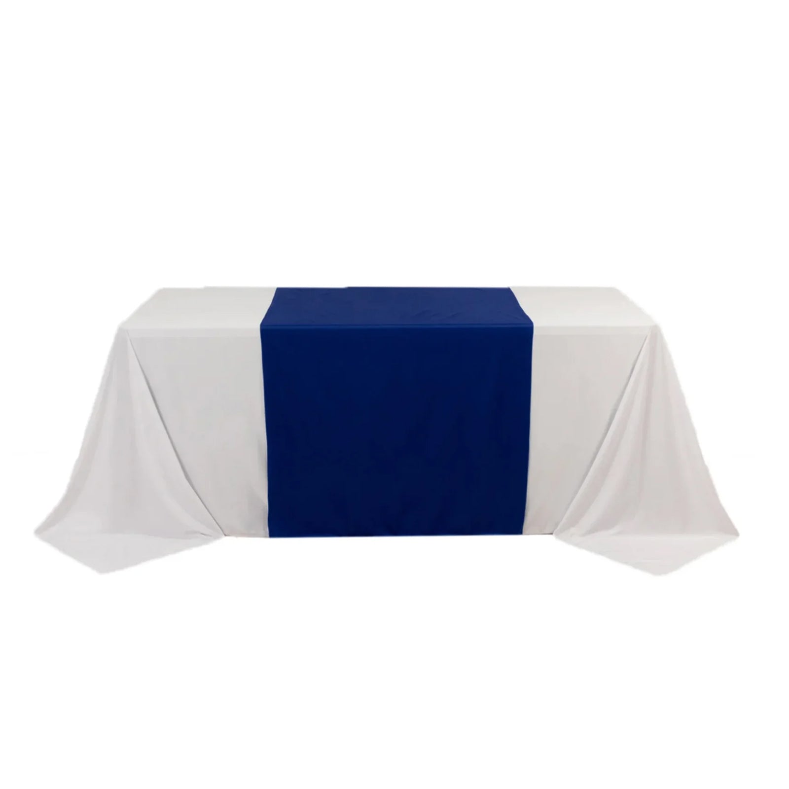 Scuba Polyester 36"x72" Wide Table Runner Royal Blue - Wrinkle - Free Trade Show Table Linen - Bell Racket Store