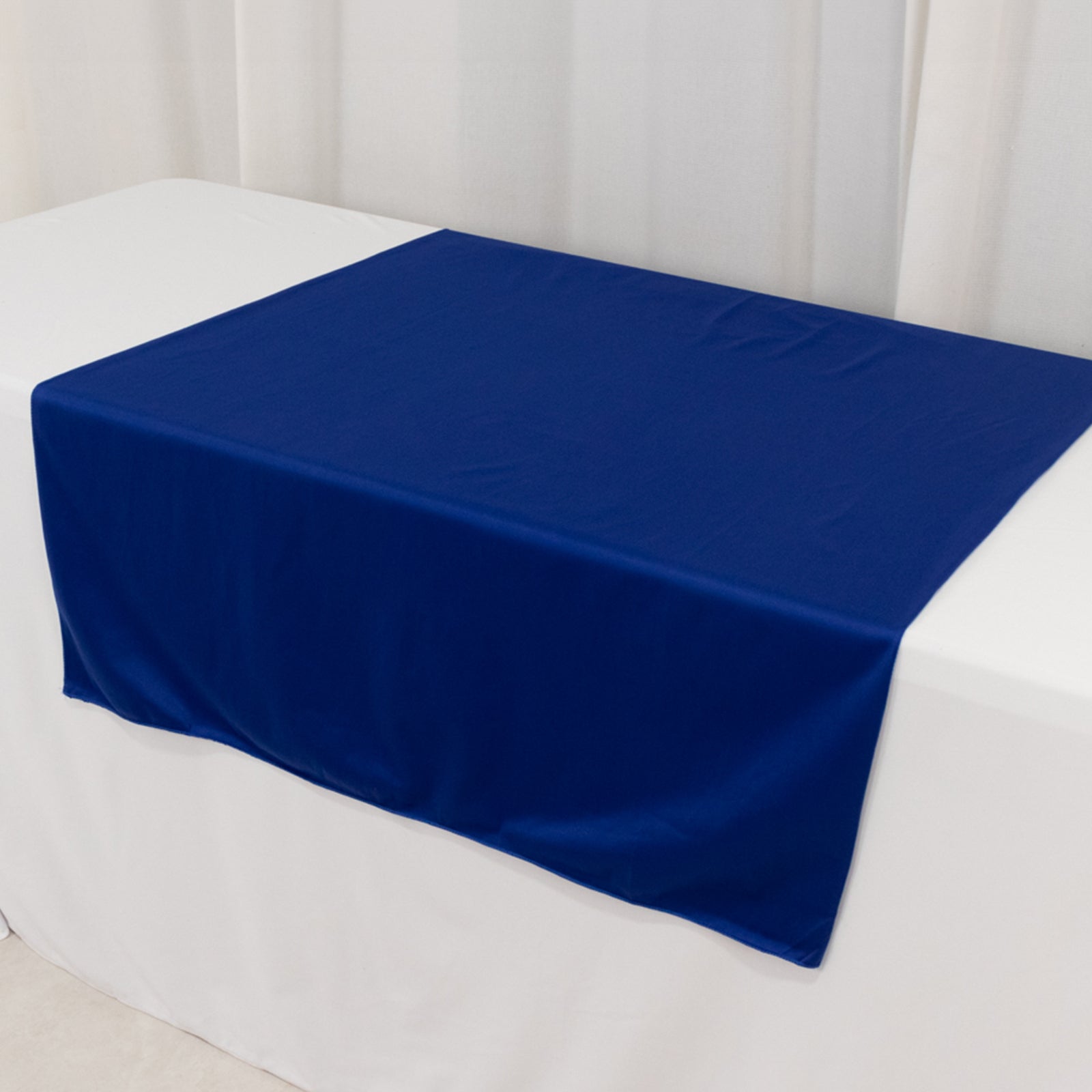 Scuba Polyester 36"x72" Wide Table Runner Royal Blue - Wrinkle - Free Trade Show Table Linen - Bell Racket Store