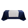 Scuba Polyester 36"x72" Wide Table Runner White - Wrinkle - Free Trade Show Table Linen for Events & Exhibits - Bell Racket Store