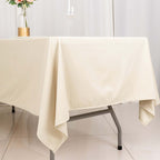 Scuba Rectangular 60"x102" Tablecloth Beige - Wrinkle Free & Stain Resistant Table Cover - Bell Racket Store