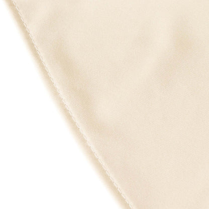 Scuba Rectangular 60"x102" Tablecloth Beige - Wrinkle Free & Stain Resistant Table Cover - Bell Racket Store