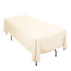 Scuba Rectangular 60"x102" Tablecloth Beige - Wrinkle Free & Stain Resistant Table Cover - Bell Racket Store