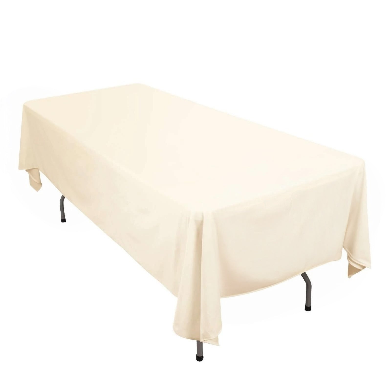 Scuba Rectangular 60"x102" Tablecloth Beige - Wrinkle Free & Stain Resistant Table Cover - Bell Racket Store