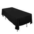 Scuba Rectangular 60"x102" Tablecloth Black - Wrinkle Free & Stain Resistant Table Cover for Weddings and Banquets - Bell Racket Store