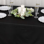Scuba Rectangular 60"x102" Tablecloth Black - Wrinkle Free & Stain Resistant Table Cover for Weddings and Banquets - Bell Racket Store
