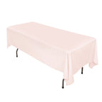 Scuba Rectangular 60"x102" Tablecloth Blush - Wrinkle Free & Stain Resistant Table Cover - Bell Racket Store