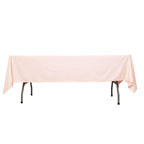 Scuba Rectangular 60"x102" Tablecloth Blush - Wrinkle Free & Stain Resistant Table Cover - Bell Racket Store