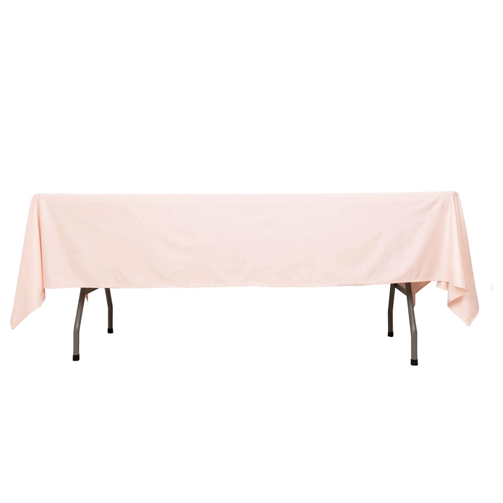 Scuba Rectangular 60"x102" Tablecloth Blush - Wrinkle Free & Stain Resistant Table Cover - Bell Racket Store