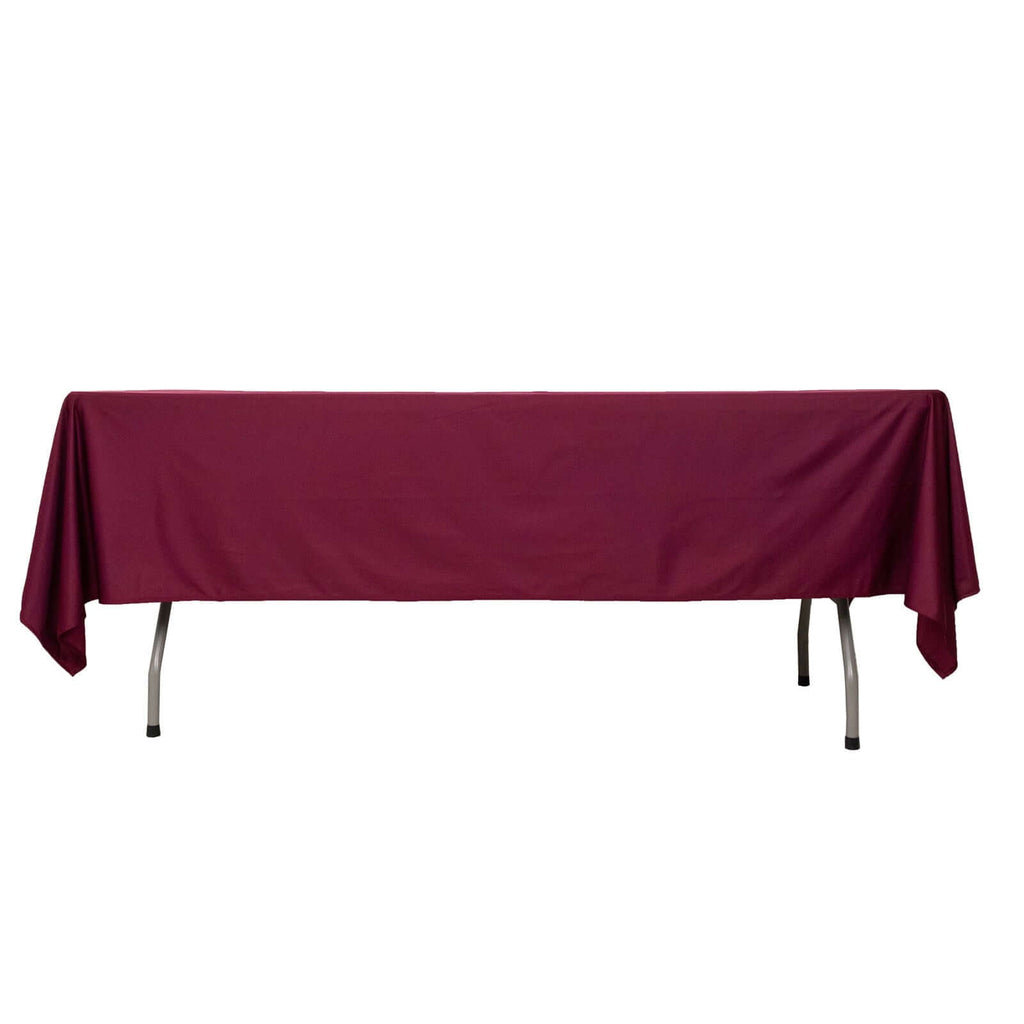 Scuba Rectangular 60"x102" Tablecloth Burgundy - Wrinkle Free & Stain Resistant Table Cover - Bell Racket Store
