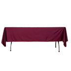 Scuba Rectangular 60"x102" Tablecloth Burgundy - Wrinkle Free & Stain Resistant Table Cover - Bell Racket Store