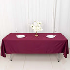 Scuba Rectangular 60"x102" Tablecloth Burgundy - Wrinkle Free & Stain Resistant Table Cover - Bell Racket Store