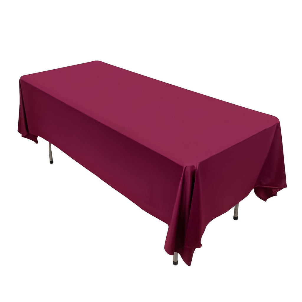 Scuba Rectangular 60"x102" Tablecloth Burgundy - Wrinkle Free & Stain Resistant Table Cover - Bell Racket Store
